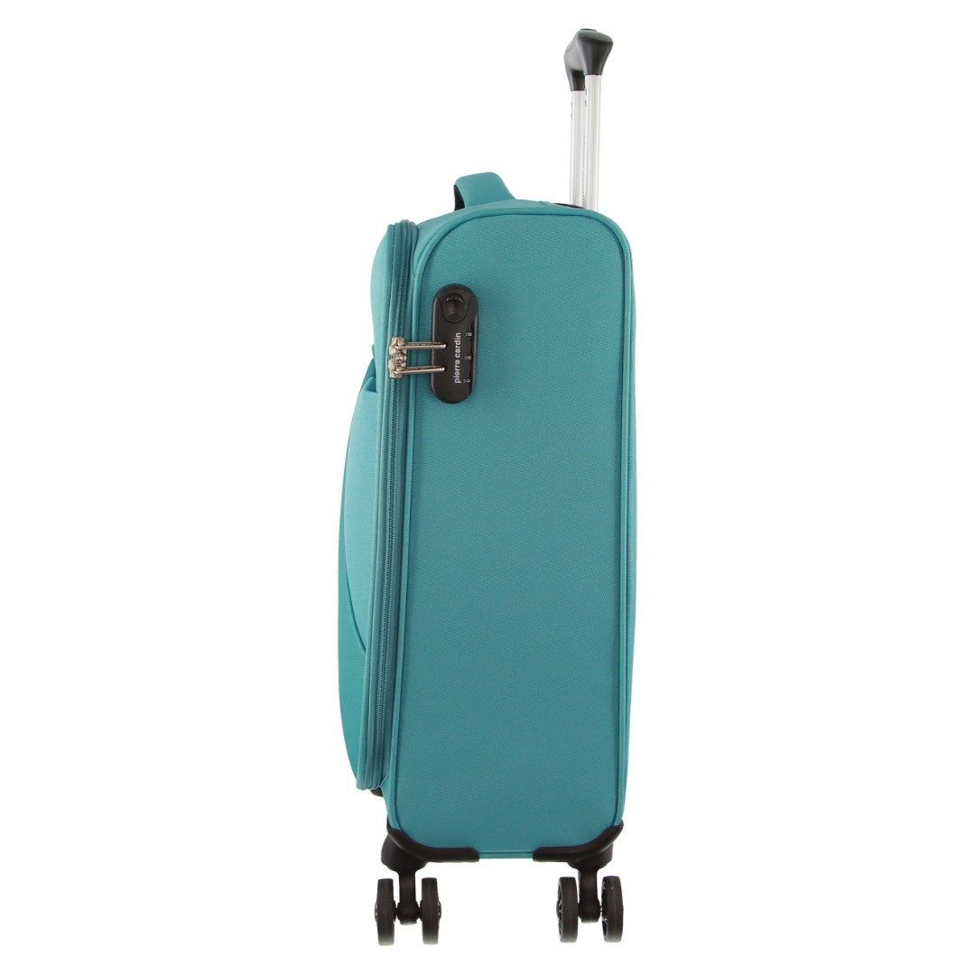 Pierre Cardin 78cm LARGE Soft Shell Suitcase Turquoise | 914206-HKA