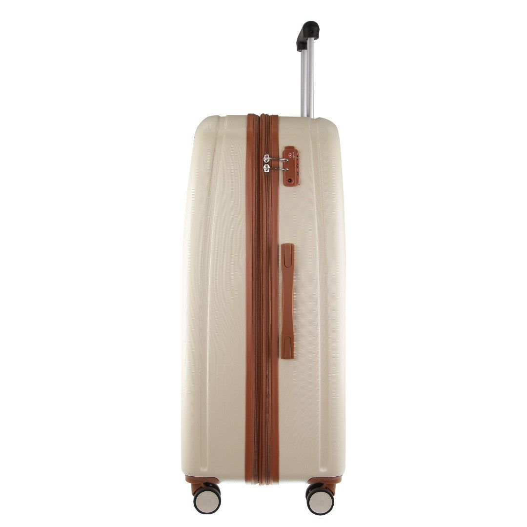 Pierre Cardin 80cm LARGE Hard Shell Case White | 347506-MUD