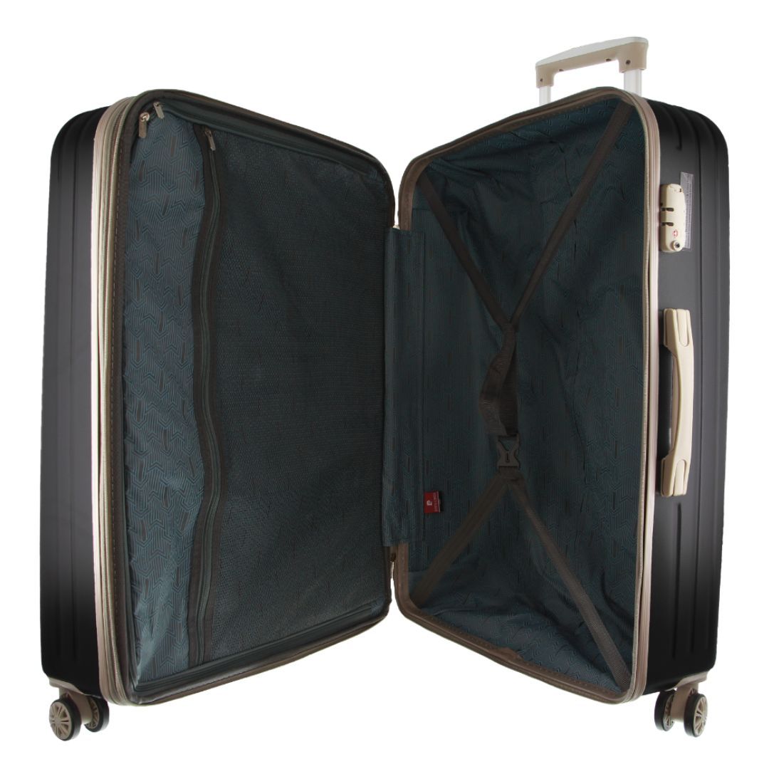 Pierre Cardin 80cm Large Hard-Shell Suitcase Black | 693258-DJY