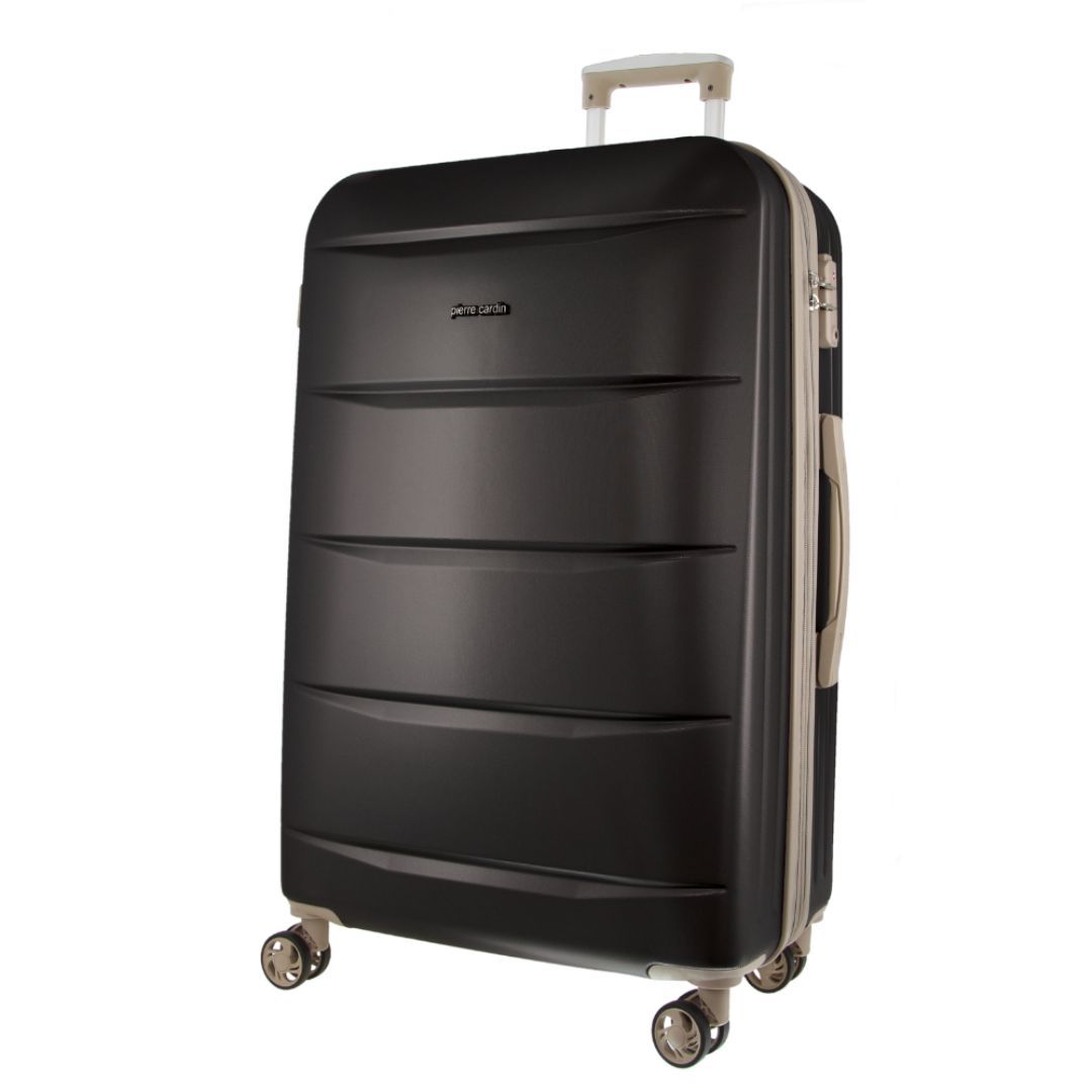 Pierre Cardin 80cm Large Hard-Shell Suitcase Black | 693258-DJY