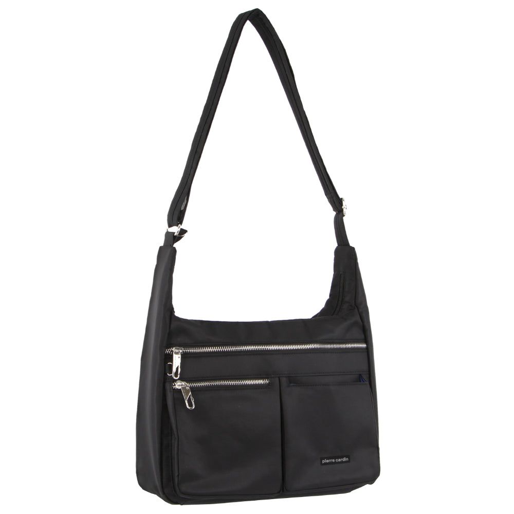 Pierre Cardin Anti-Theft Cross Body Bag Black | 729841-KGS