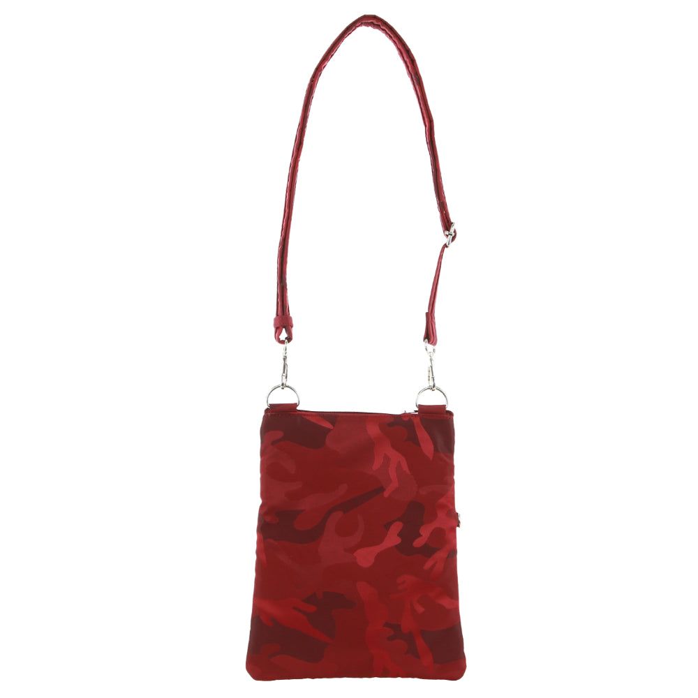 Pierre Cardin Anti-Theft Cross Body Bag Burgundy / Camo | 782345-IDQ