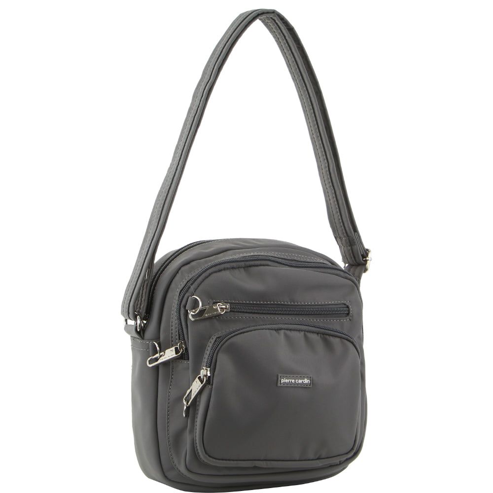 Pierre Cardin Anti-Theft Cross Body Bag Grey | 730645-WHM