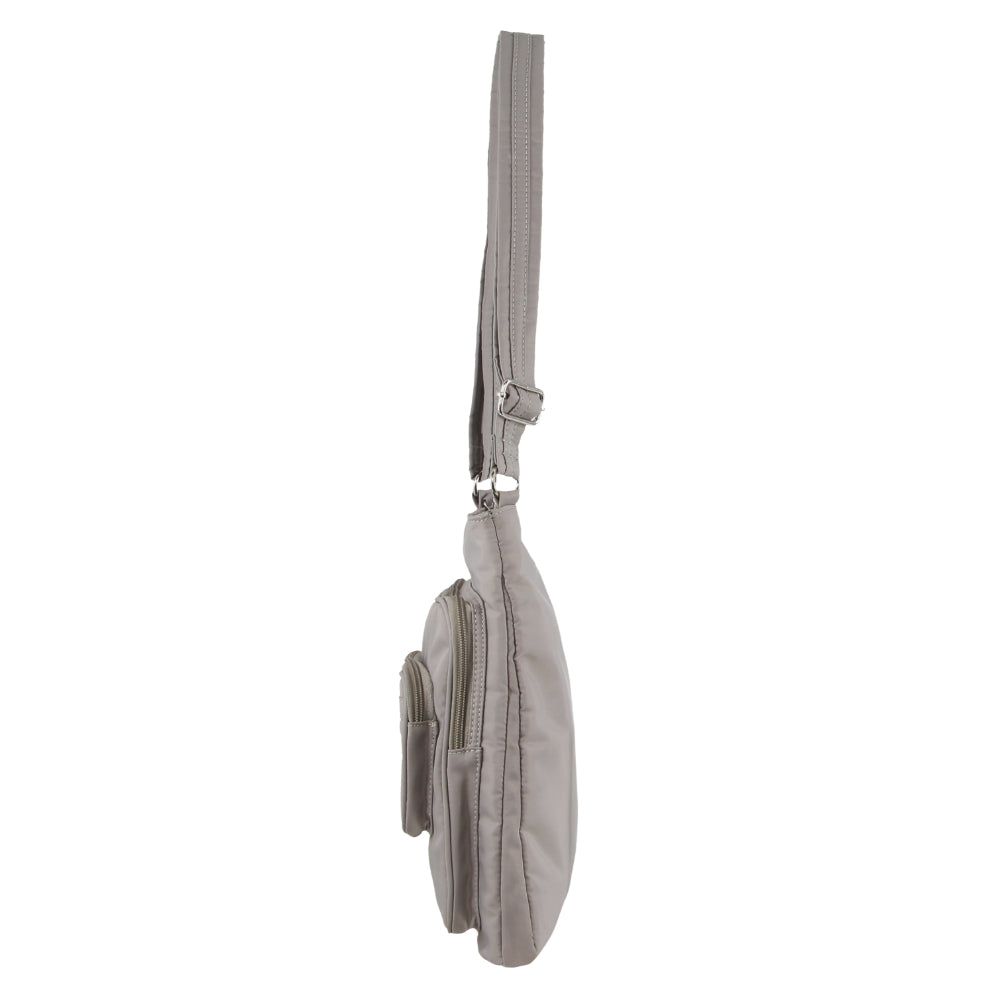 Pierre Cardin Anti-Theft Cross Body Bag Grey Brown | 749305-GKC