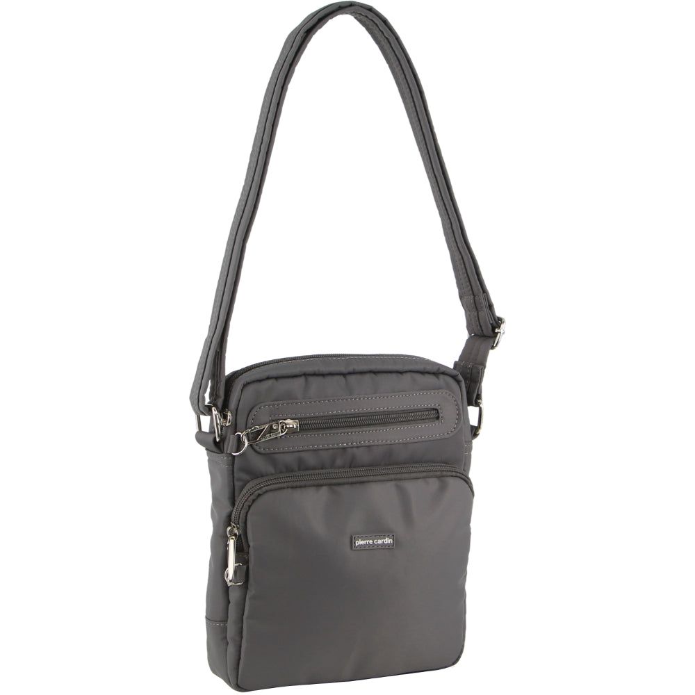 Pierre Cardin Anti-Theft Cross Body Bag Grey | 093527-SKT