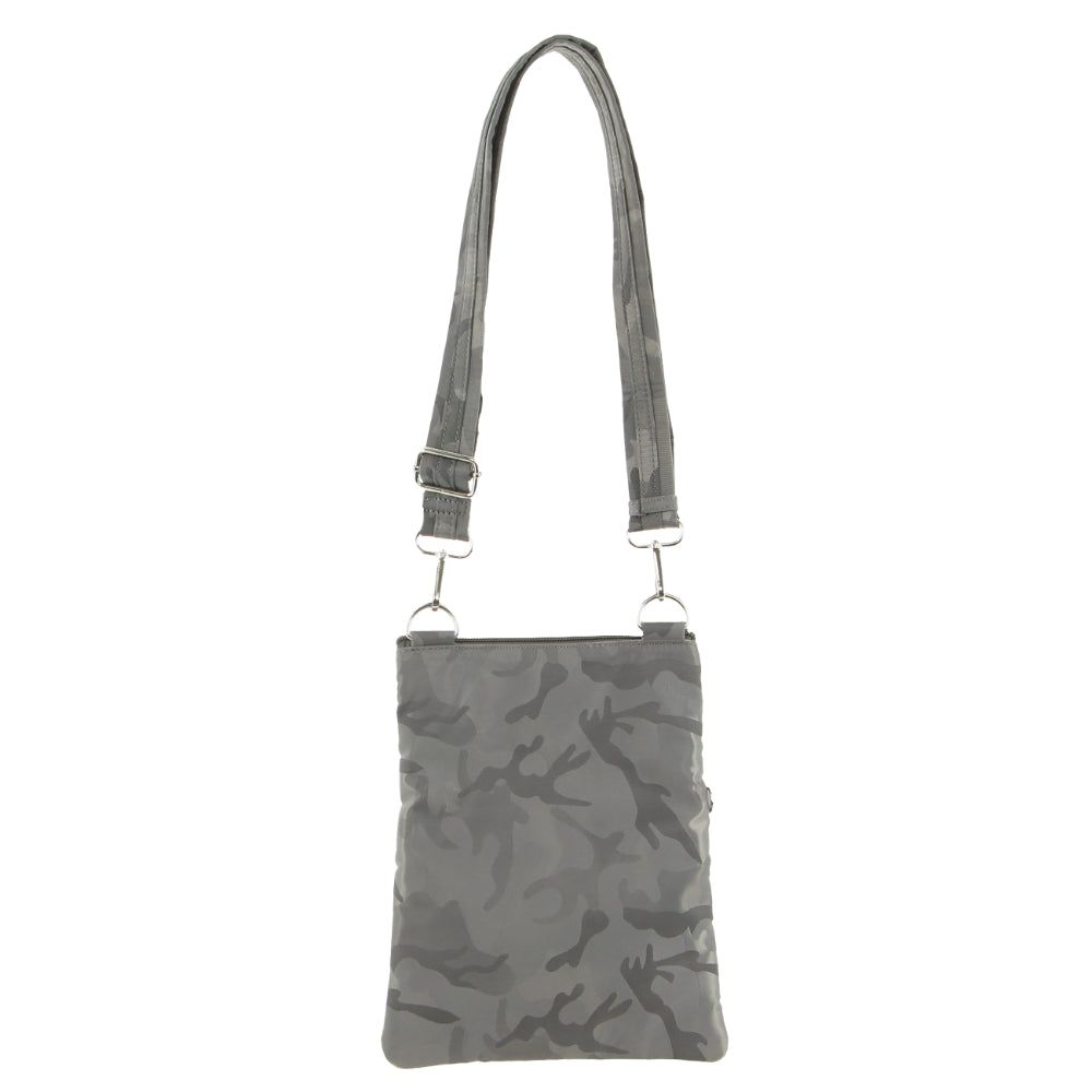 Pierre Cardin Anti-Theft Cross Body Bag Grey / Camo | 317594-ESN