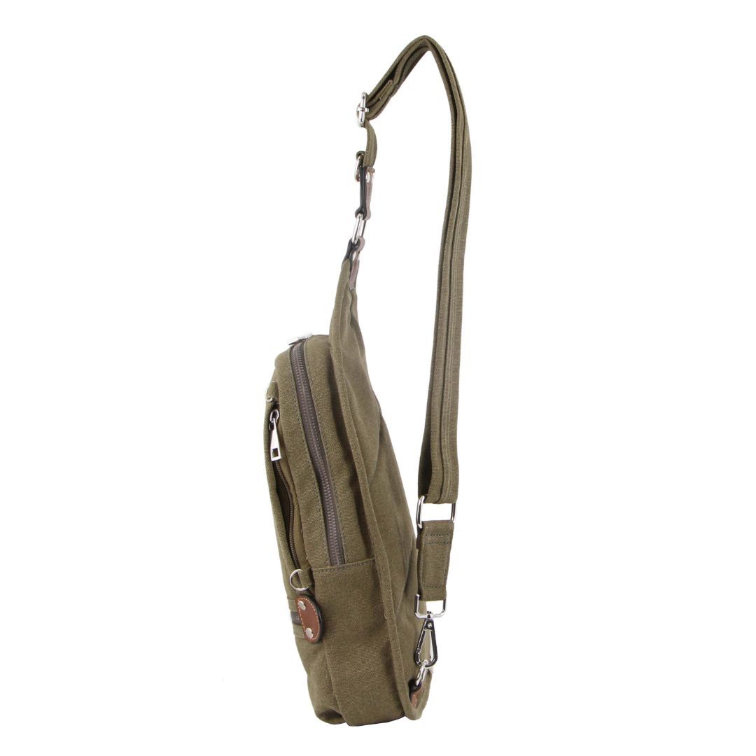 Pierre Cardin Canvas Cross Body Bag Brown | 576914-YQA