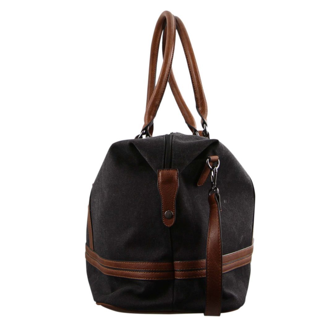 Pierre Cardin Canvas Overnight Bag Black | 248036-OJY