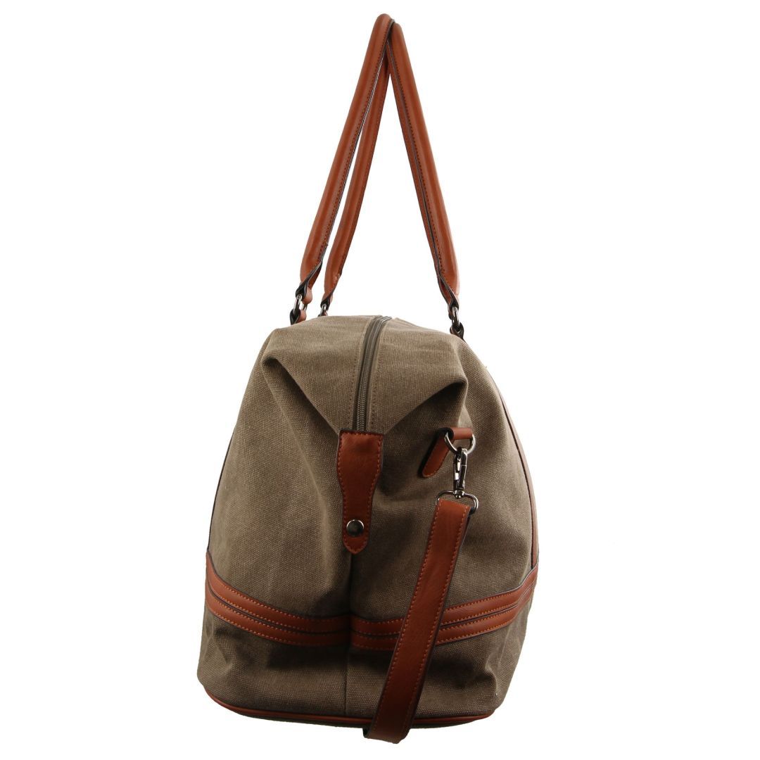 Pierre Cardin Canvas Overnight Bag Brown | 926745-EOX