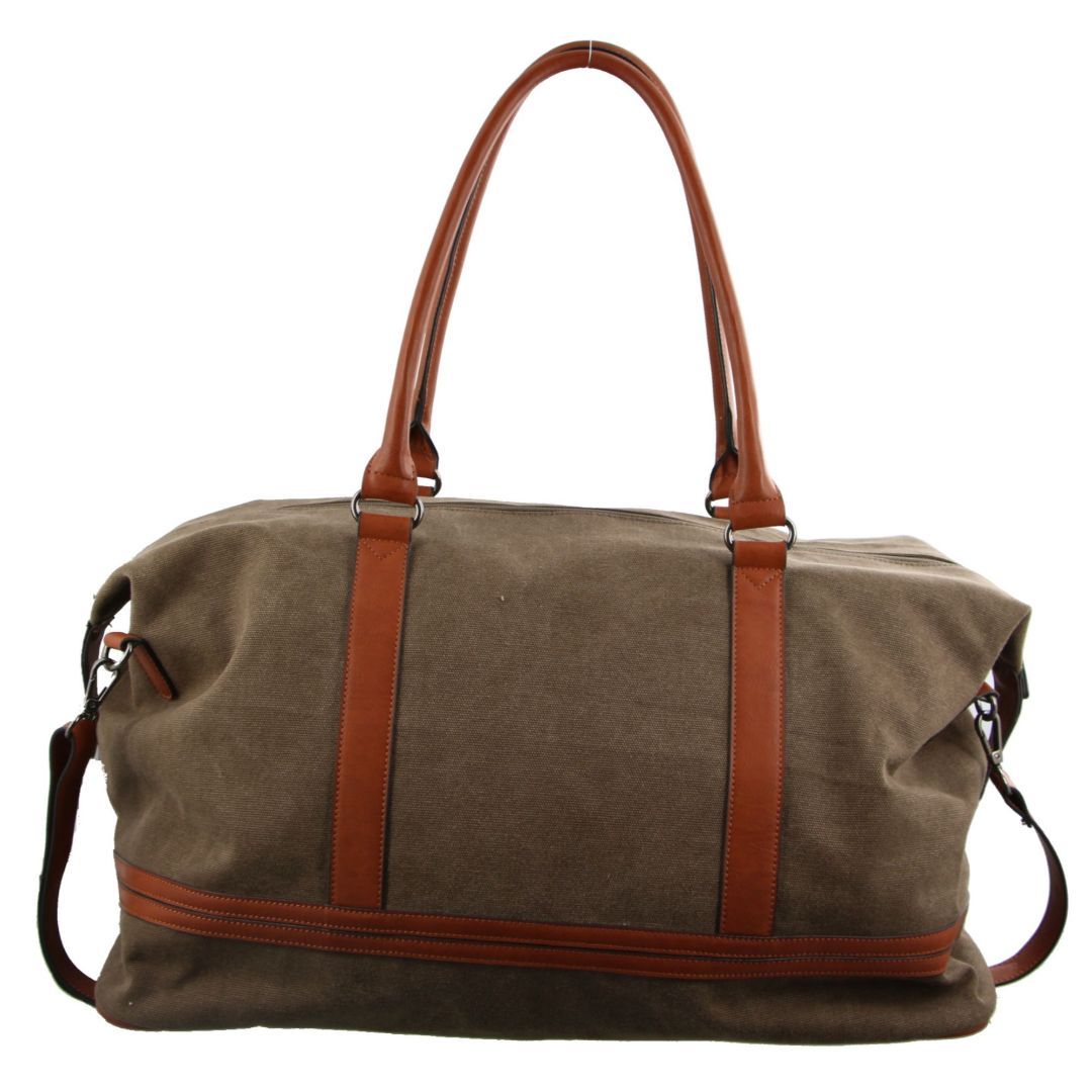 Pierre Cardin Canvas Overnight Bag Brown | 926745-EOX