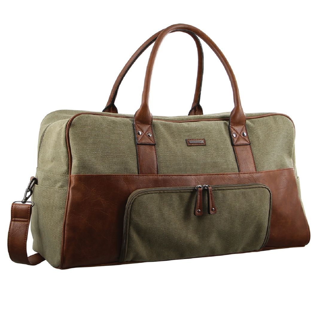 Pierre Cardin Canvas Overnight Bag Brown | 396157-SDF