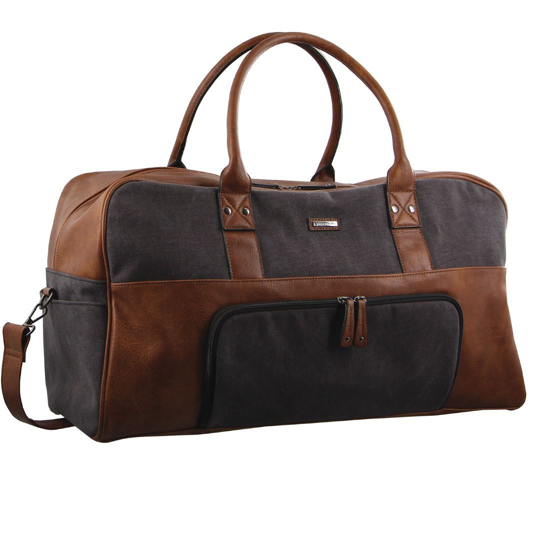 Pierre Cardin Canvas Overnight Bag Brown | 396157-SDF