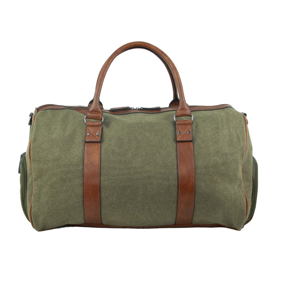 Pierre Cardin Canvas Overnight Duffle Bag Brown | 914536-SOI