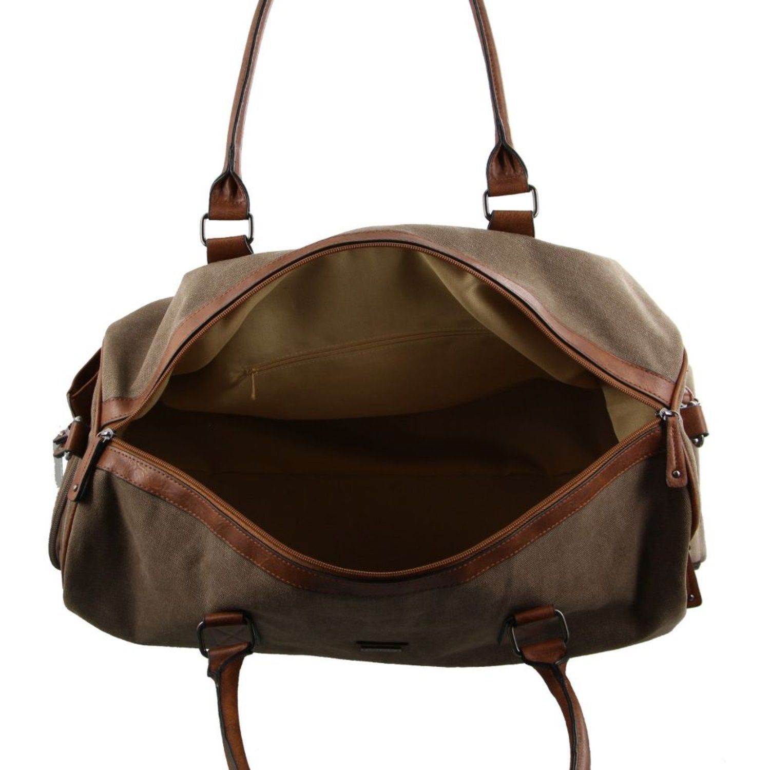 Pierre Cardin Canvas Overnight Duffle Bag Brown | 086931-FEU