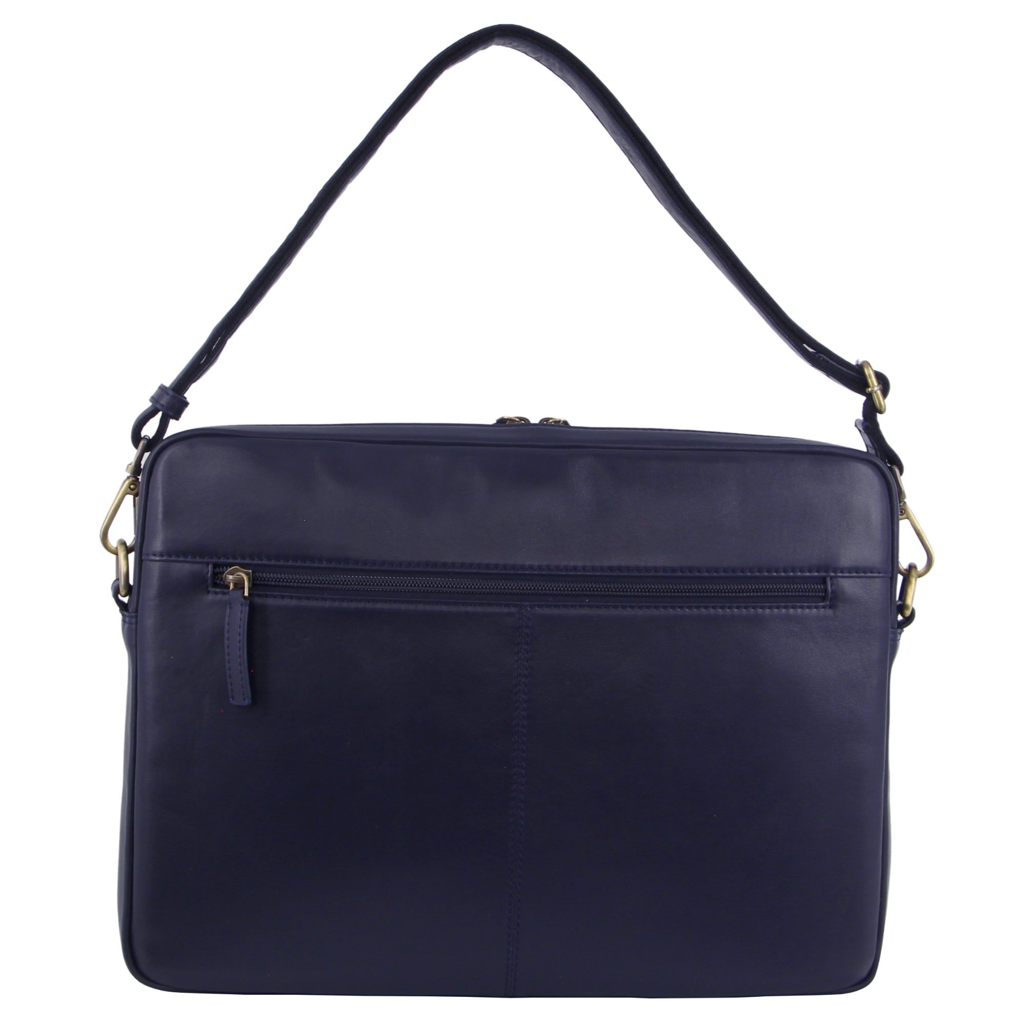 Pierre Cardin Croc-Embossed Leather Business Computer Bag Navy | 798205-GID