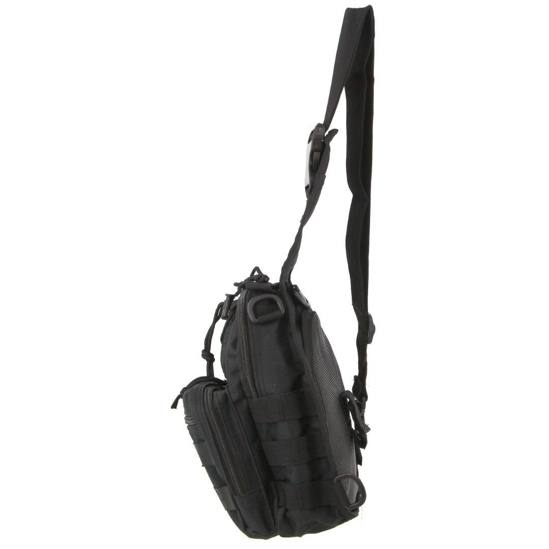 Pierre Cardin Cross Body Sling Bag Tactical Rucksack Shoulder Chest Messenger Bag Black | 516930-FBK