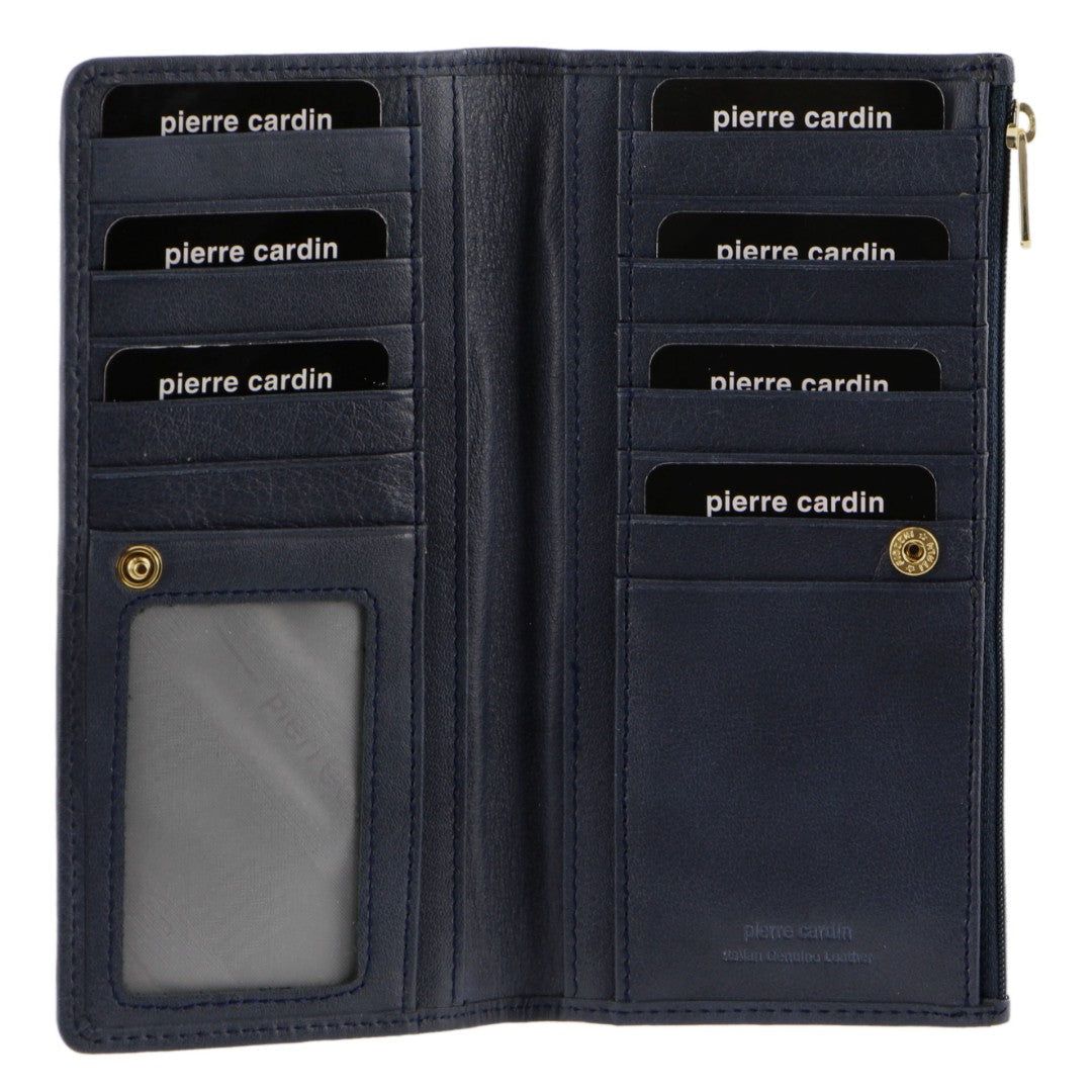 Pierre Cardin Genuine Leather Bi-Fold Wallet Navy | 980271-VNR