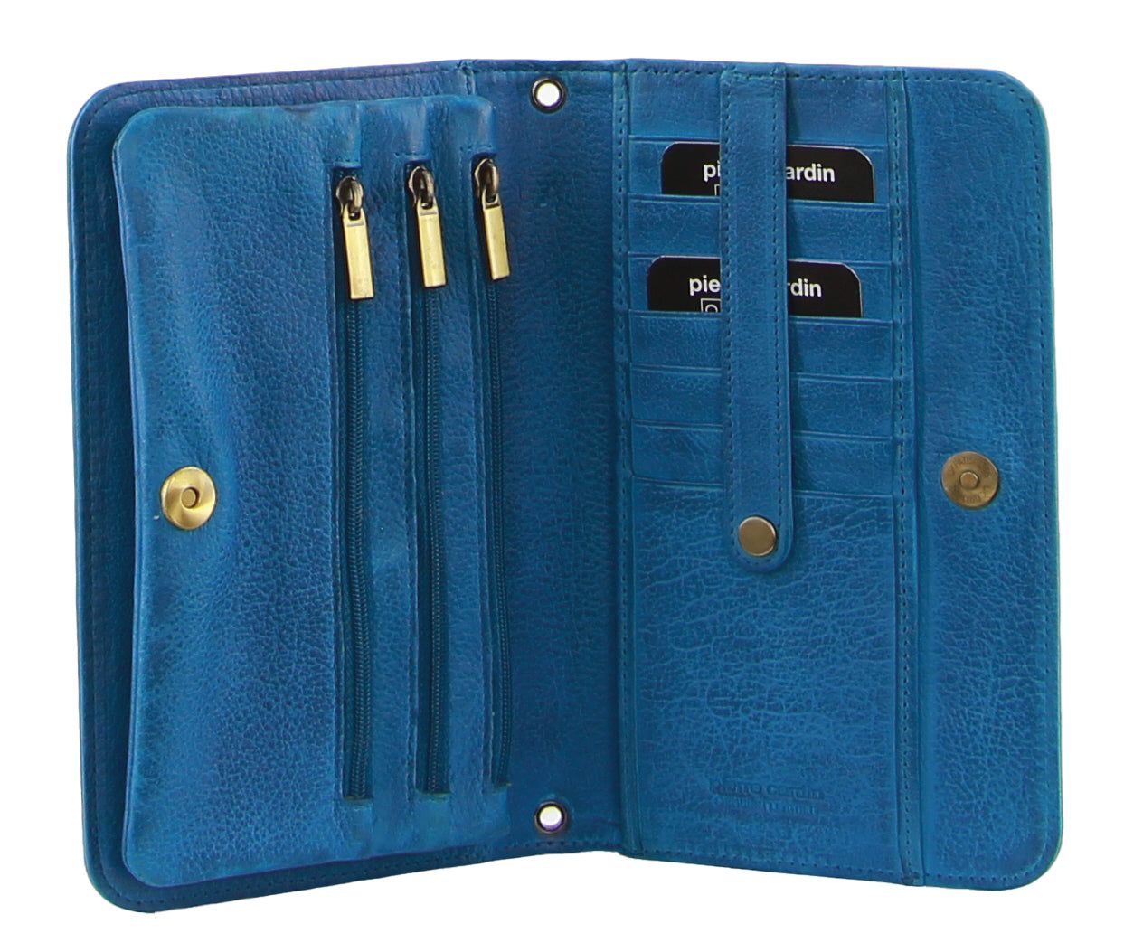 Pierre Cardin Genuine Leather Clutch Wallet Bag Light Turquoise | 795126-OIJ