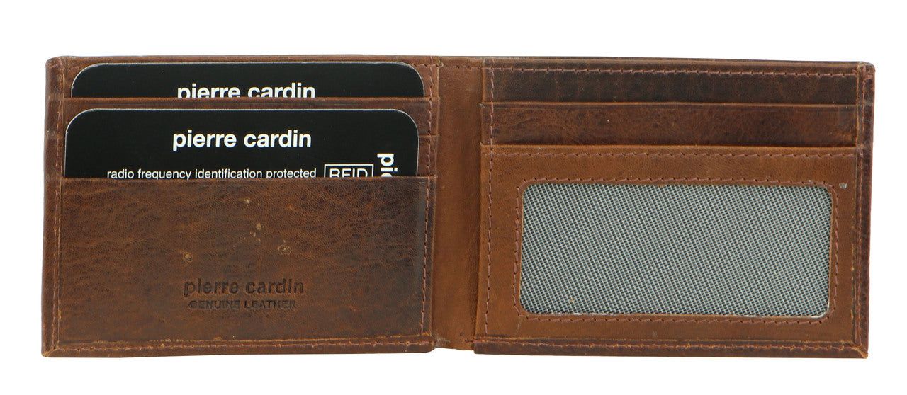 Pierre Cardin Italian Leather Bi-Fold Wallet Black | 951430-MNP