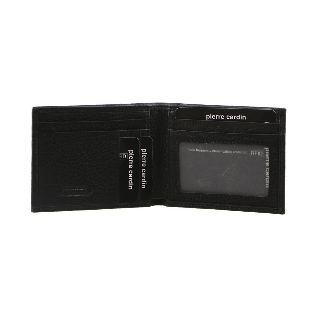 Pierre Cardin Italian Leather Bi-Fold Wallet Black | 250381-IYX