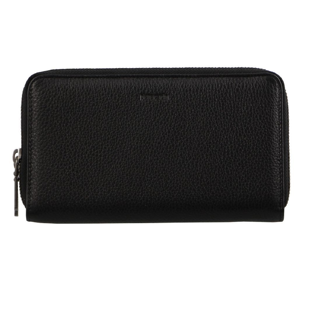 Pierre Cardin Italian Leather Double Zip Wallet Indigo | 086572-ZEM