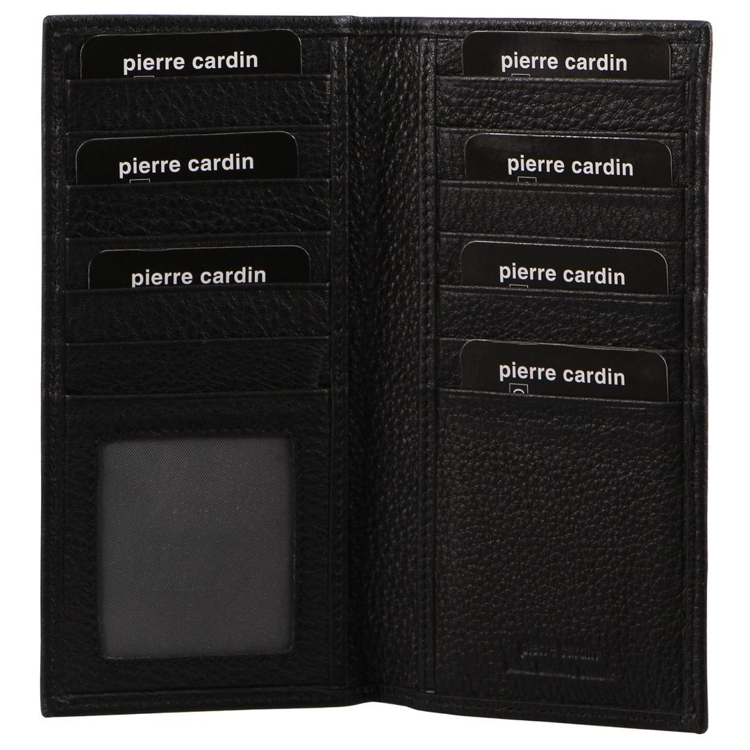 Pierre Cardin Italian Leather Suit Wallet Black | 178402-FOP