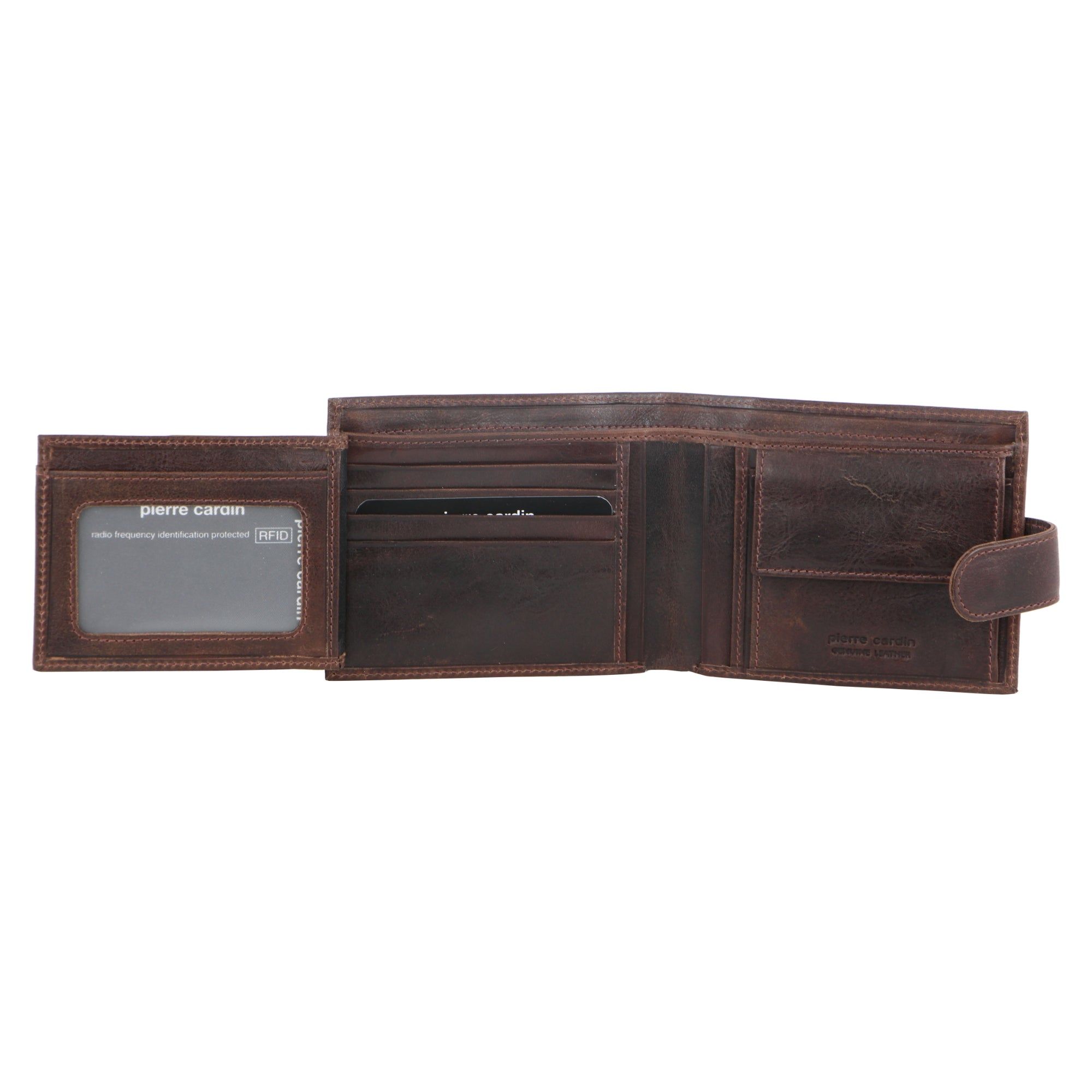 Pierre Cardin Italian Leather Tab Wallet Chocolate | 765841-RCT