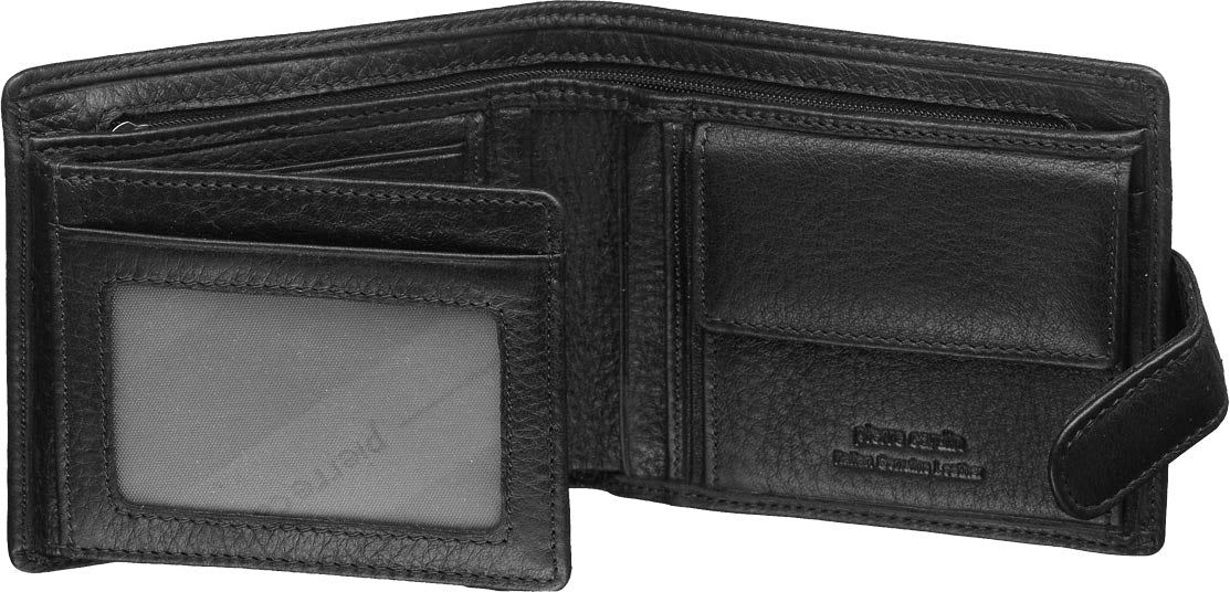 Pierre Cardin Italian Leather Tab Wallet Black | 502473-DBZ