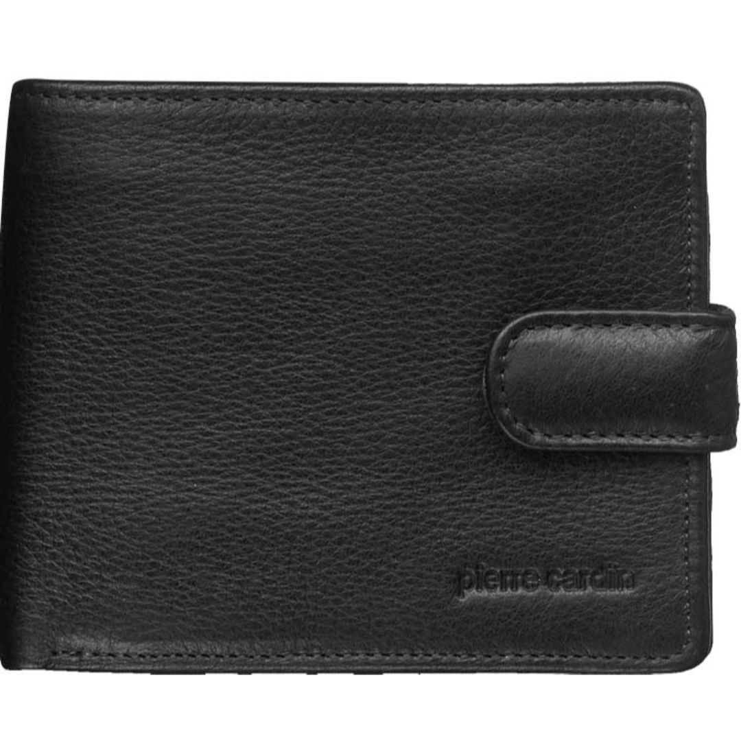 Pierre Cardin Italian Leather Tab Wallet Black | 502473-DBZ