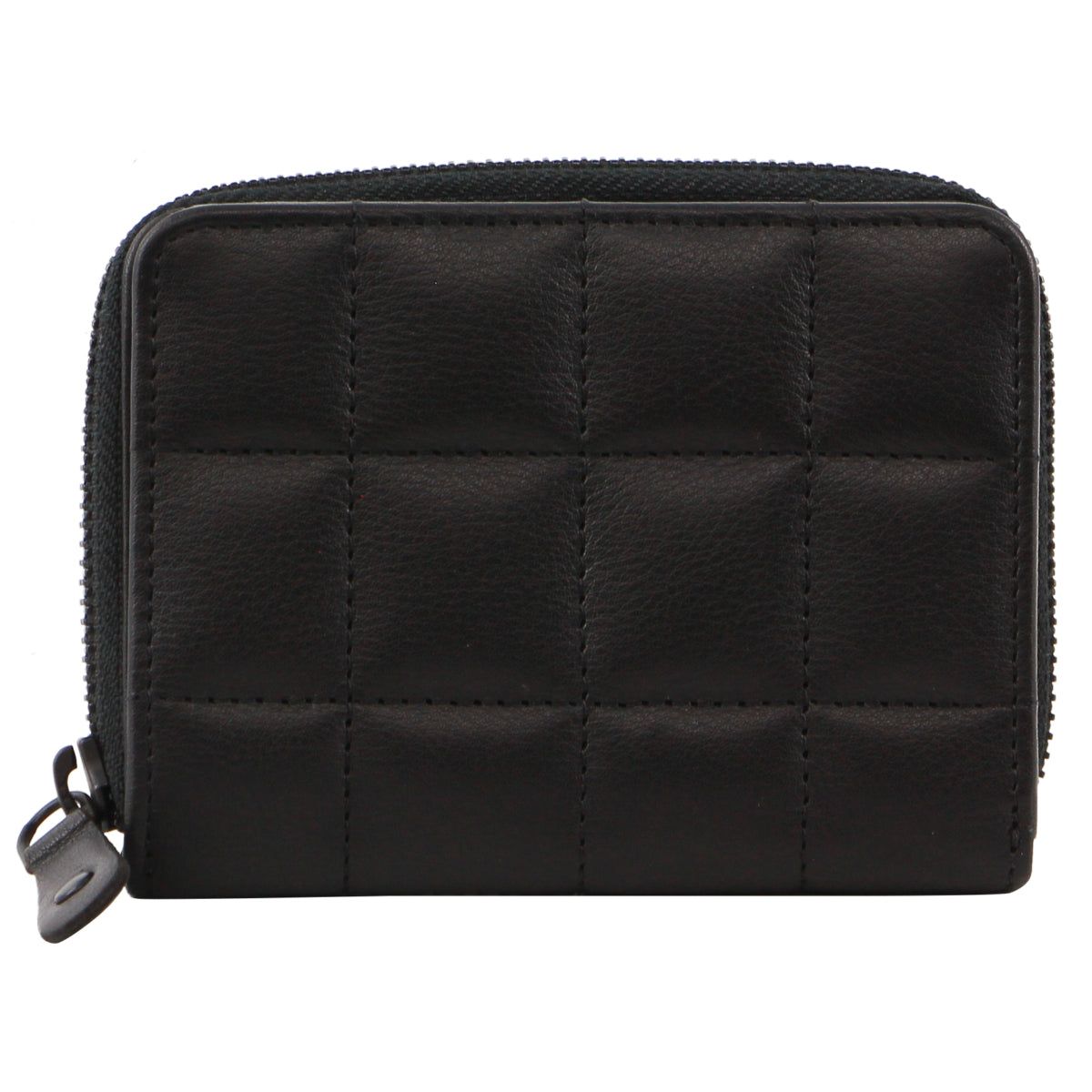 Pierre Cardin Italian Pleated Leather Press Stud Wallet Black | 218350-GCU