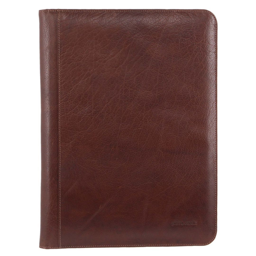 Pierre Cardin Italian Structured Leather Business Compendium Brown | 851924-MLI