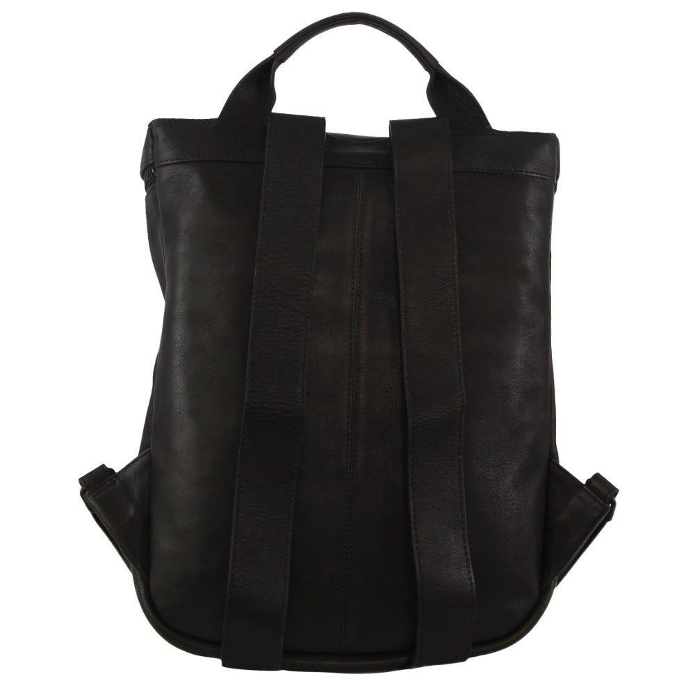 Pierre Cardin Leather Backpack Black | 034298-QSL