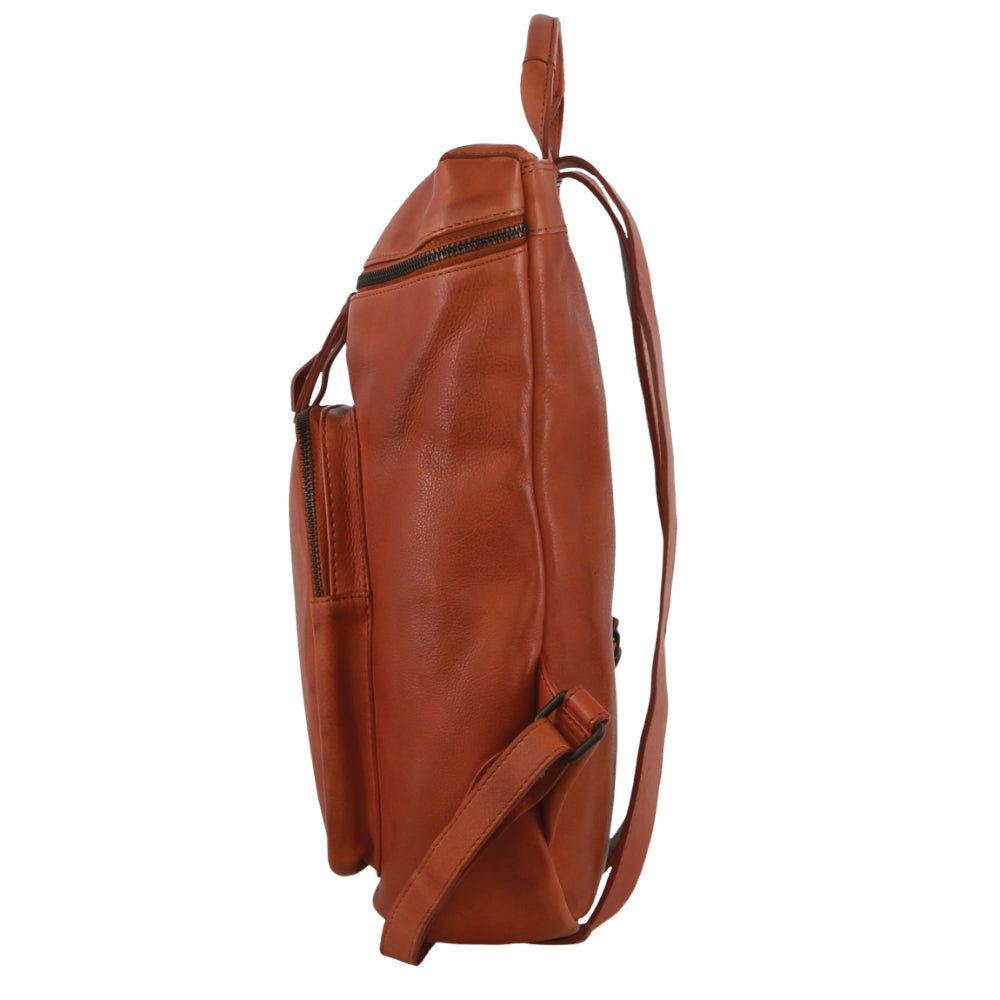 Pierre Cardin Leather Backpack Brown | 186927-AMO