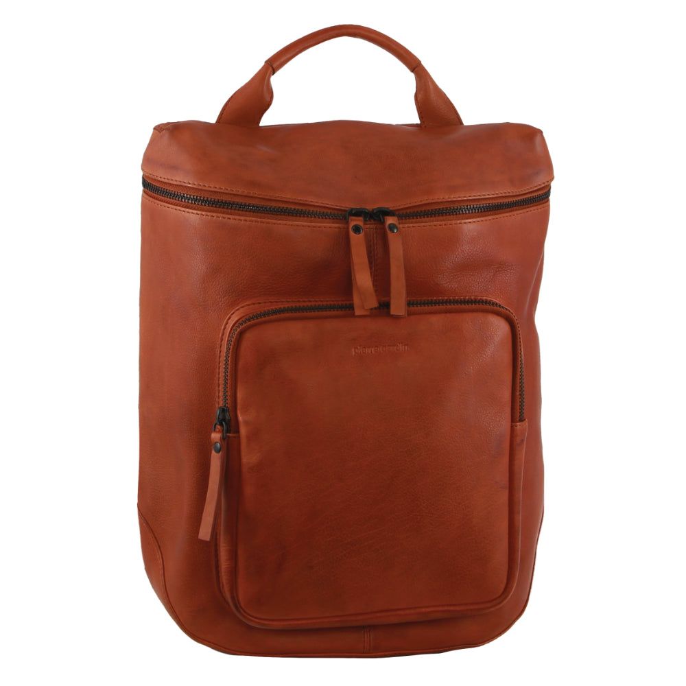 Pierre Cardin Leather Backpack Brown | 186927-AMO