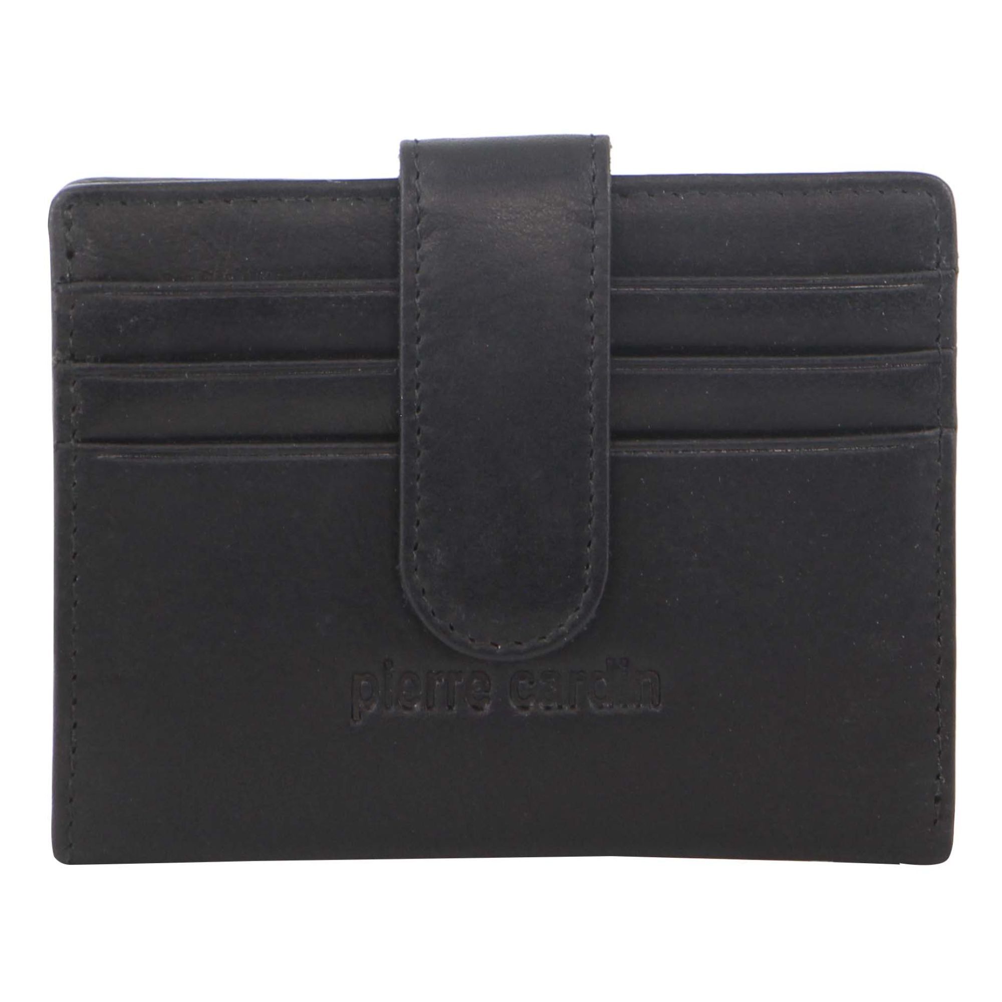 Pierre Cardin Leather Bi-Fold Card Holder Wallet Black | 134207-UAM