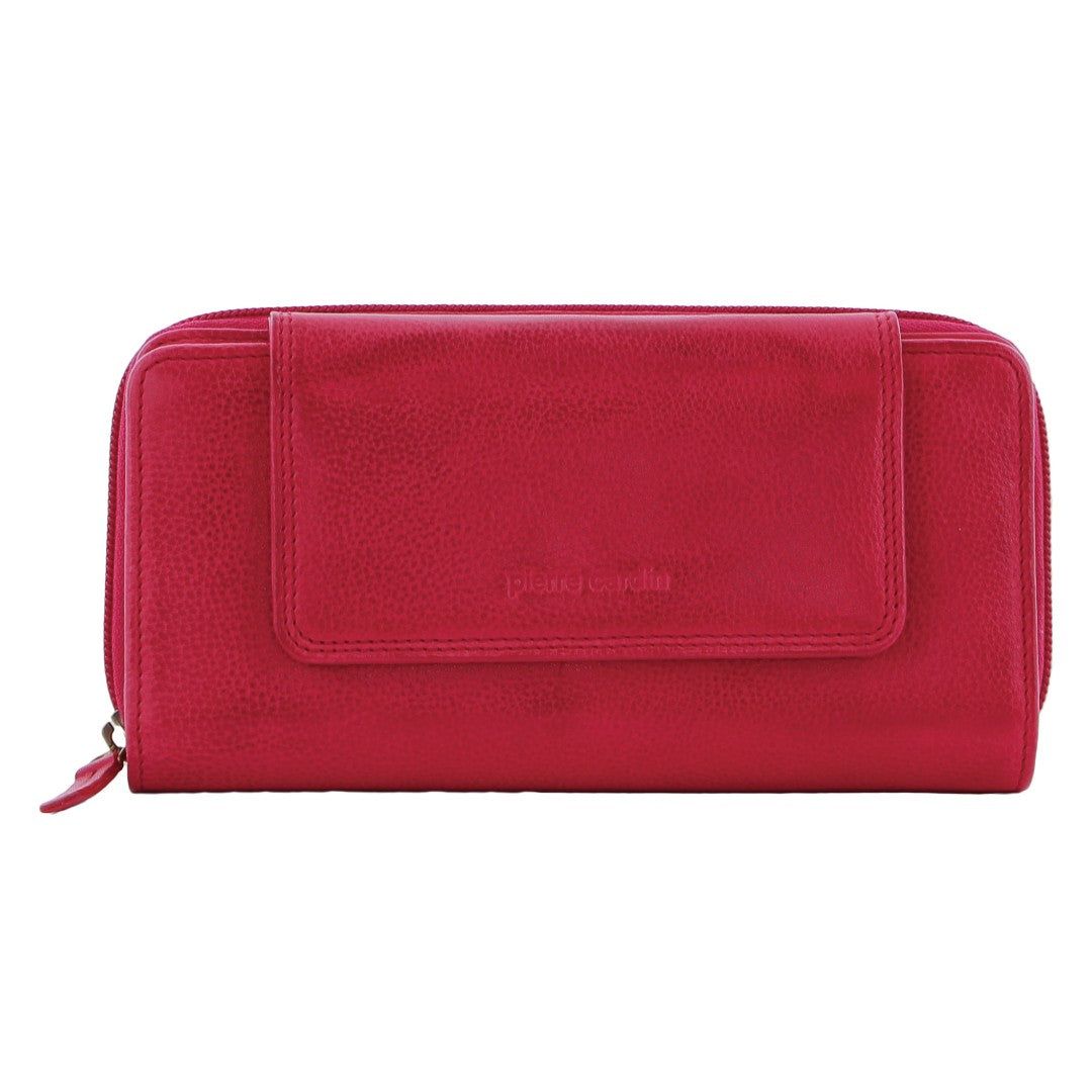 Pierre Cardin Leather Bi-Fold Tab Wallet Pink | 807295-YQV