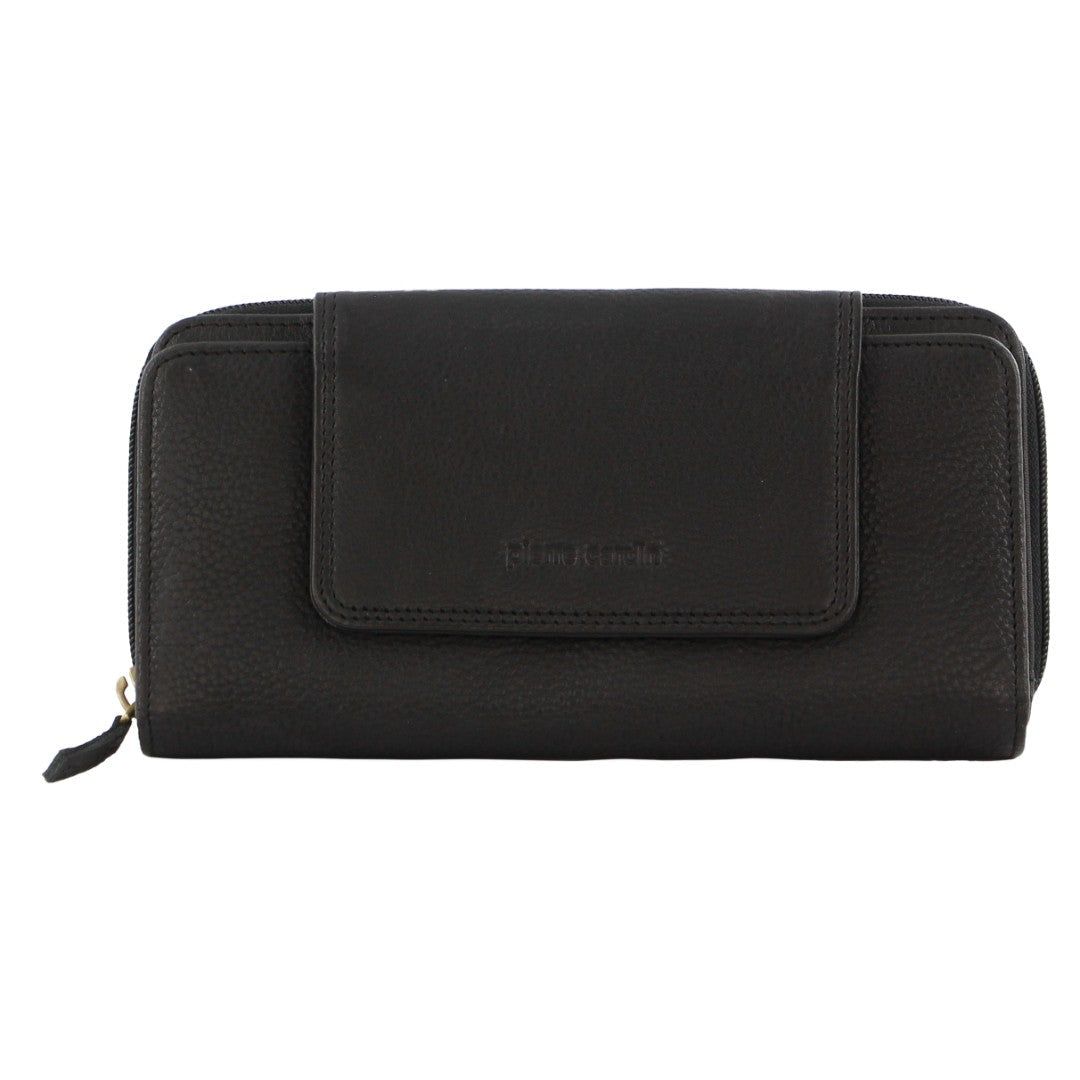 Pierre Cardin Leather Bi-Fold Tab Wallet Black | 127956-UMH