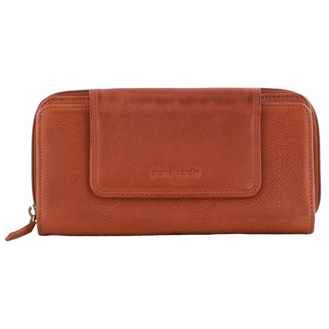 Pierre Cardin Leather Bi-Fold Tab Wallet Brown | 023846-MHX