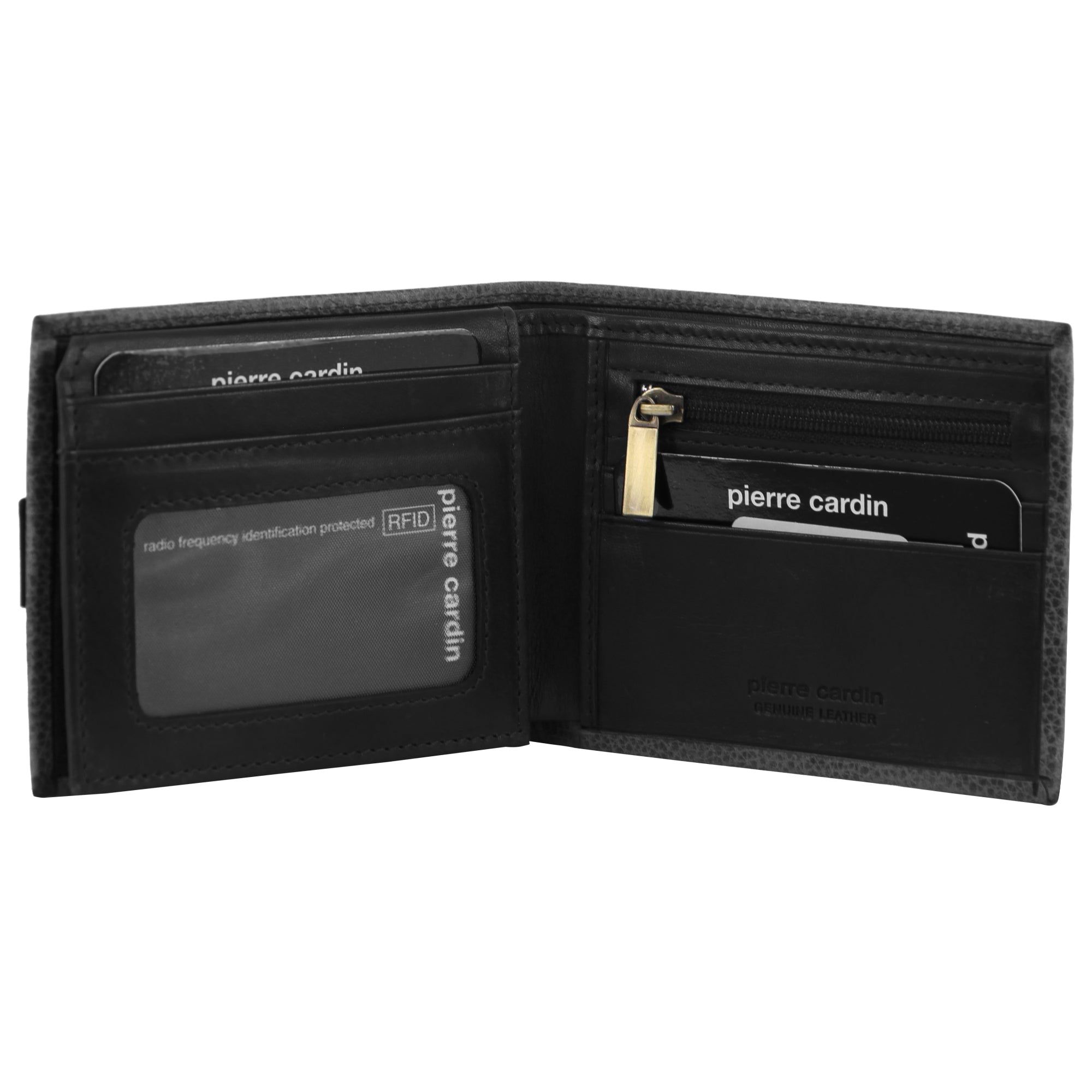 Pierre Cardin Leather Bi-Fold Wallet Black | 184395-AGN