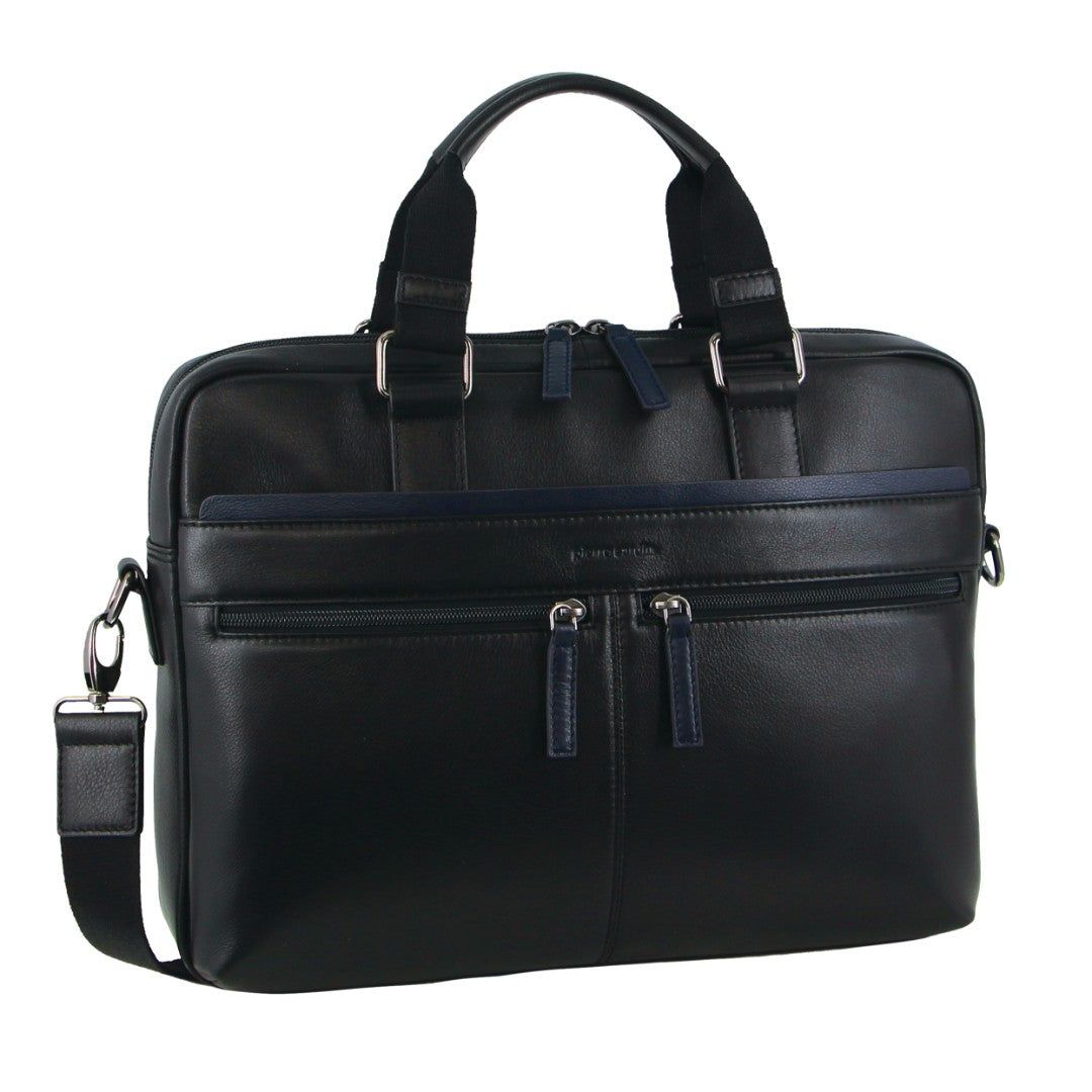 Pierre Cardin Leather Business Computer Bag Navy | 596302-MJD