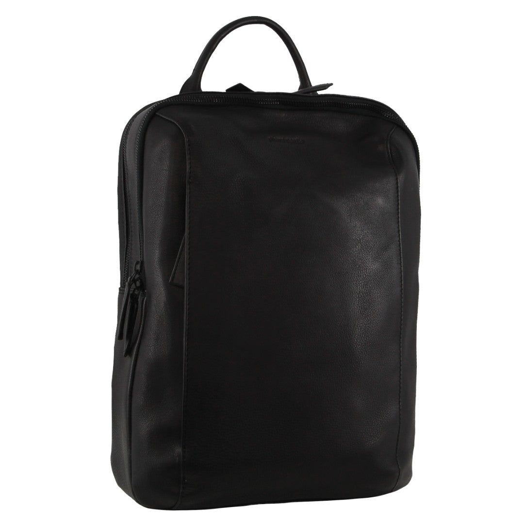 Pierre Cardin Leather Business Laptop Backpack Black | 743826-OXW