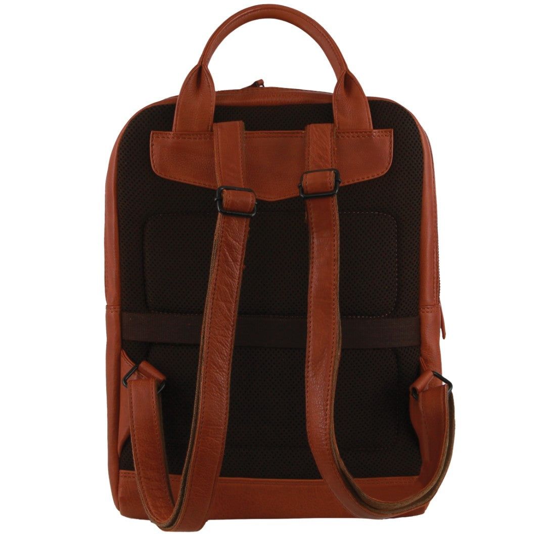 Pierre Cardin Leather Business Laptop Backpack Brown | 942571-BXY