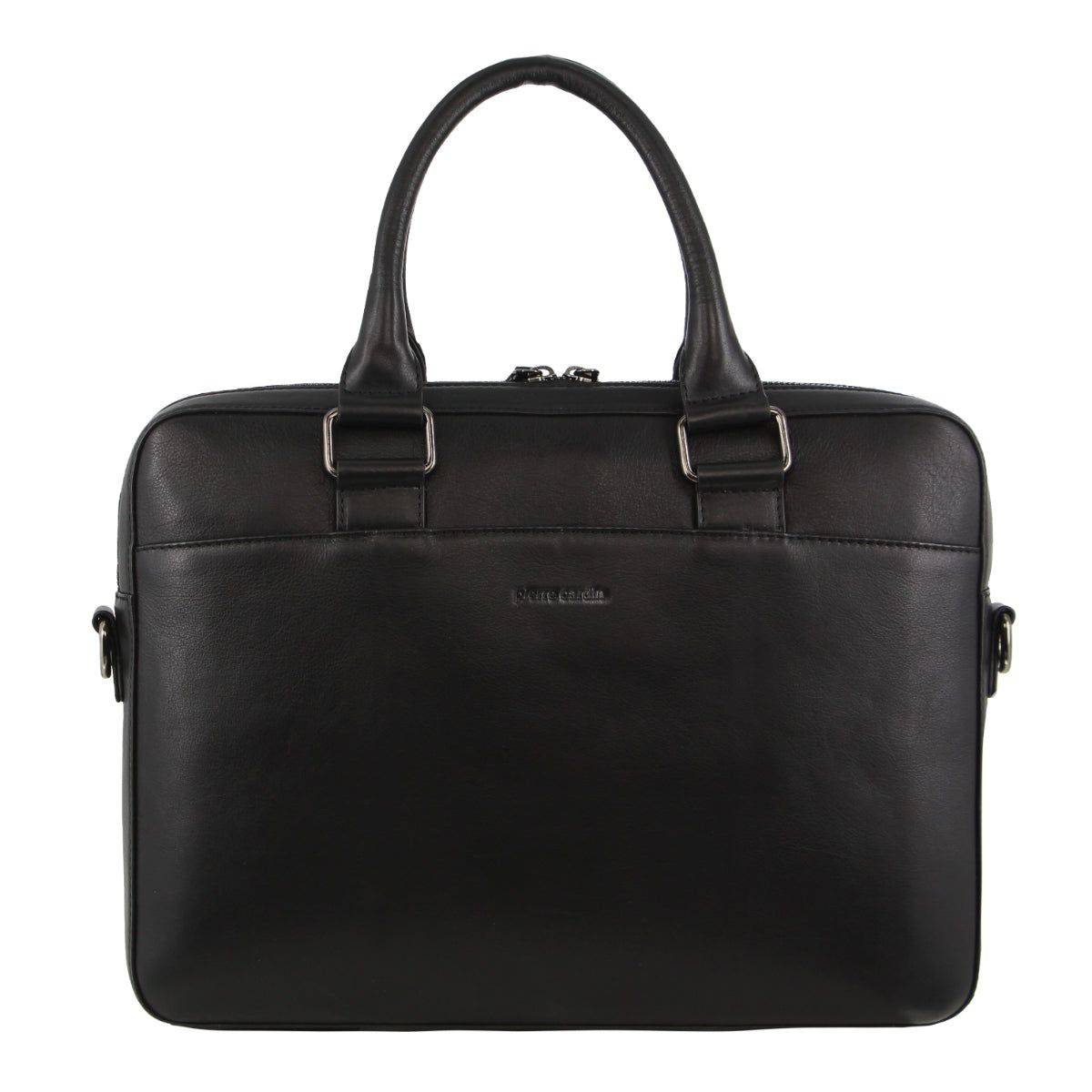 Pierre Cardin Leather Business Satchel Bag Black | 912765-JRK