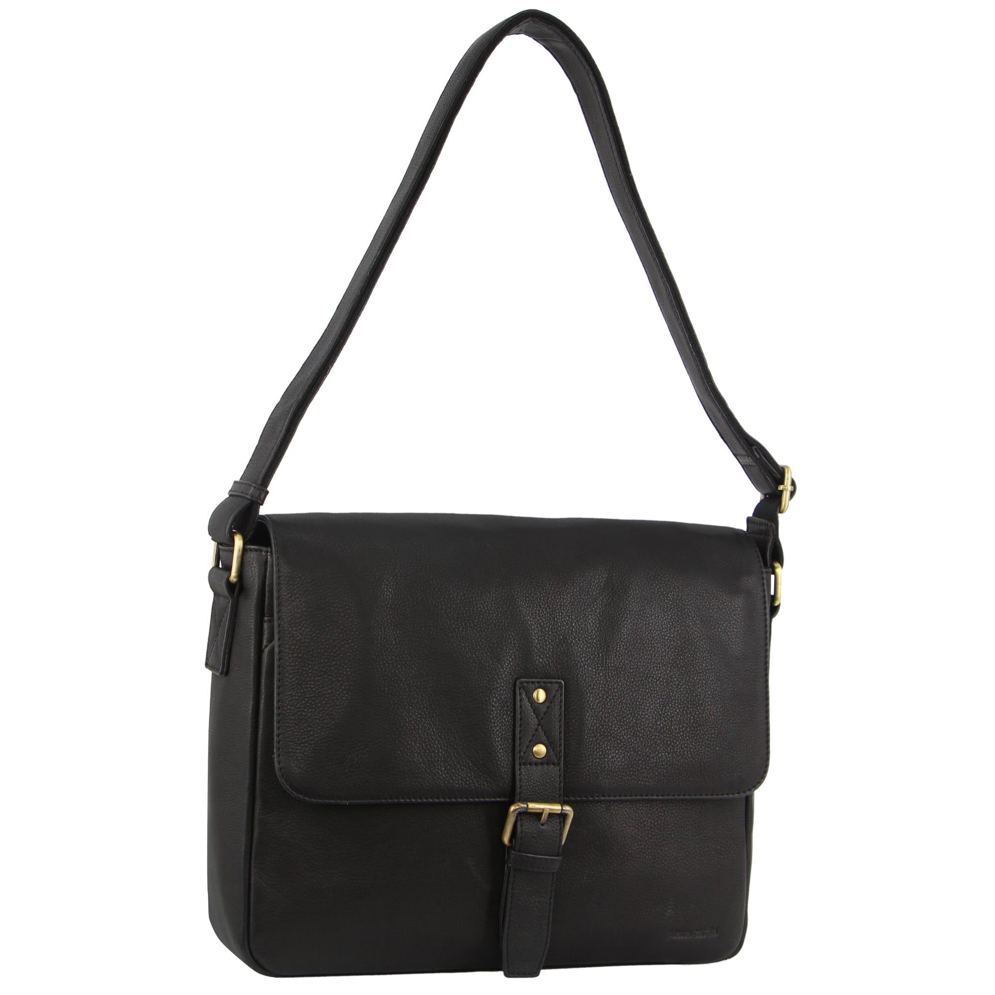 Pierre Cardin Leather Business Satchel Black | 094753-WRD