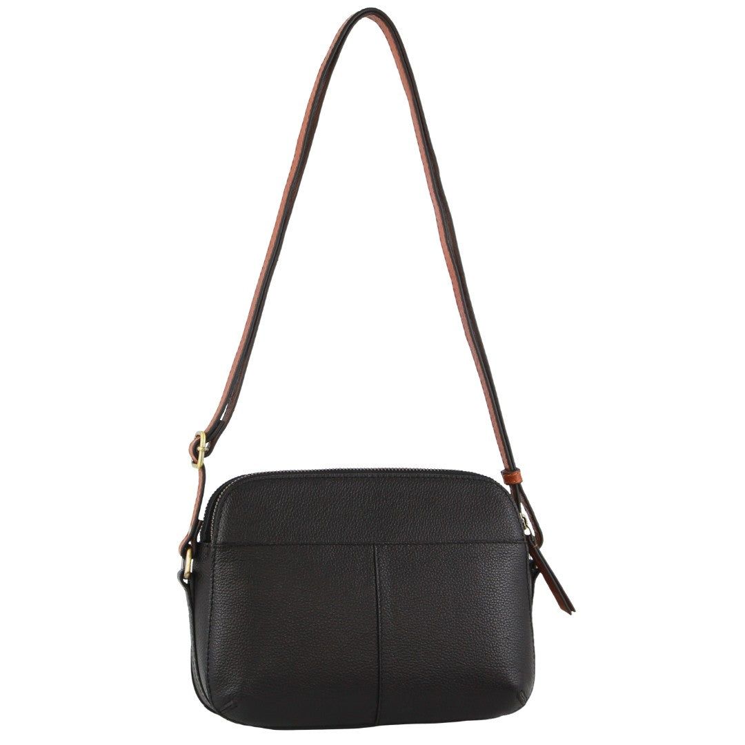 Pierre Cardin Leather Classic Crossbody Bag Black | 934580-PAN