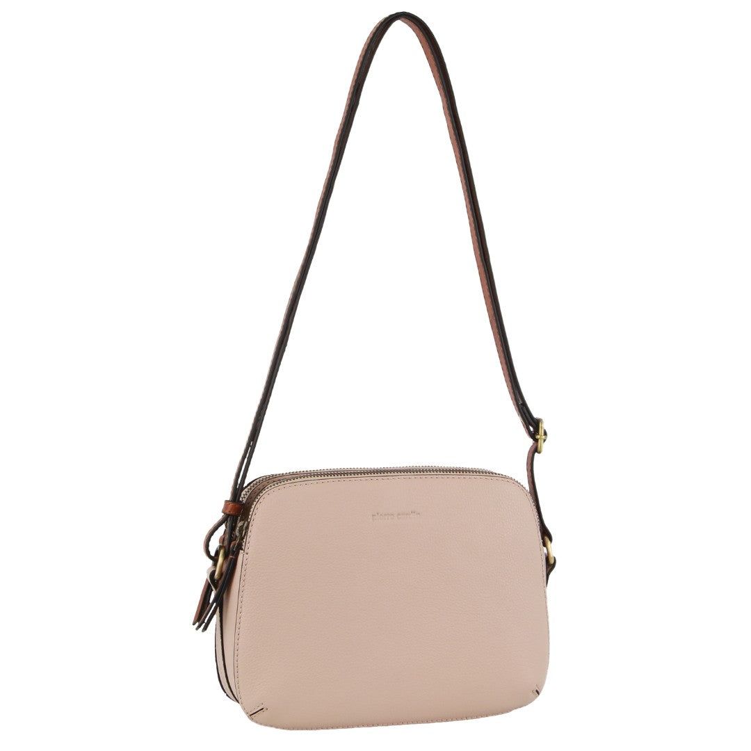 Pierre Cardin Leather Classic Crossbody Bag Beige | 521893-QMO