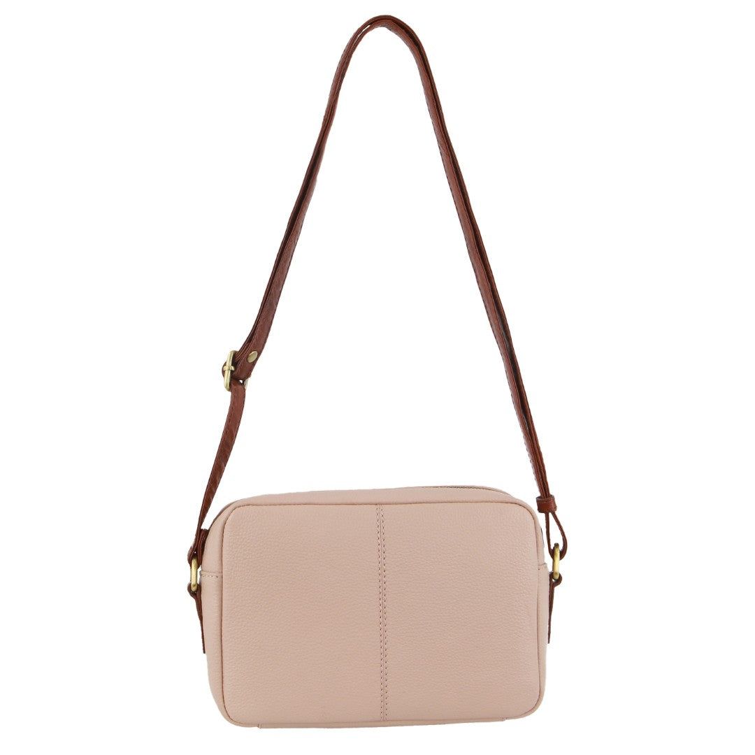 Pierre Cardin Leather Classic Square Crossbody Bag Beige | 840329-GNH