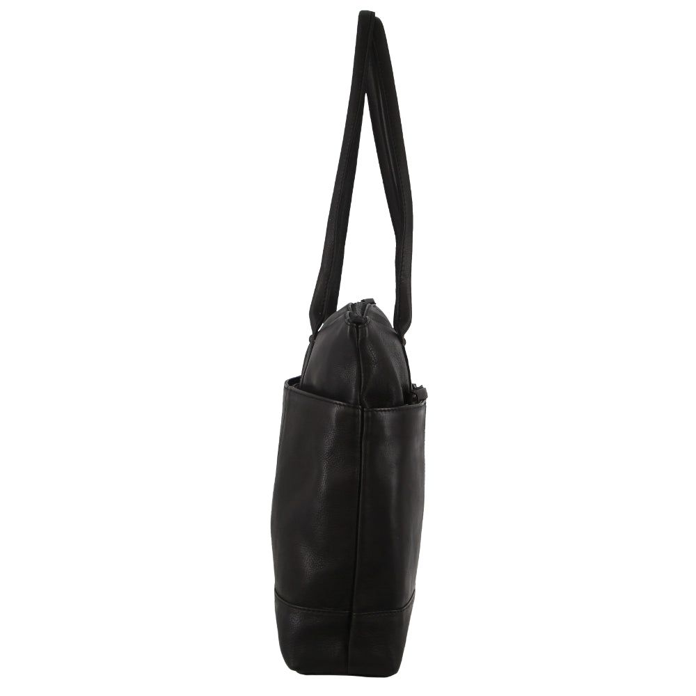 Pierre Cardin Leather Computer Bag Black | 798130-YIW