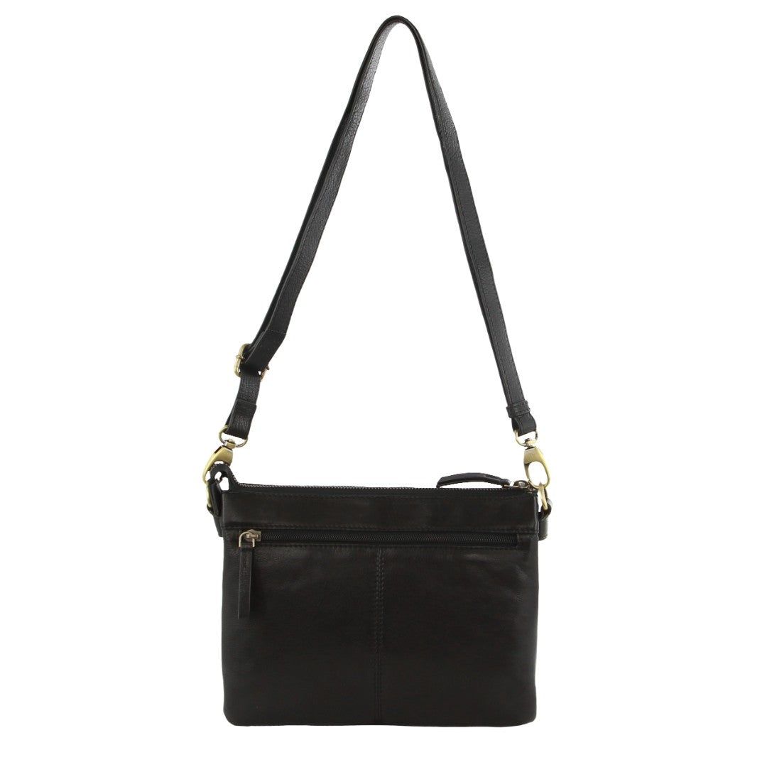 Pierre Cardin Leather Crosbody Bag Black | 413059-CJD