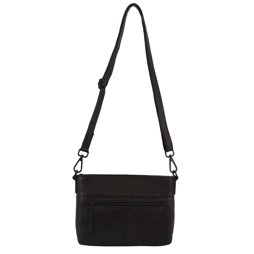 Pierre Cardin Leather Cross-Body Bag Black | 215078-NIE